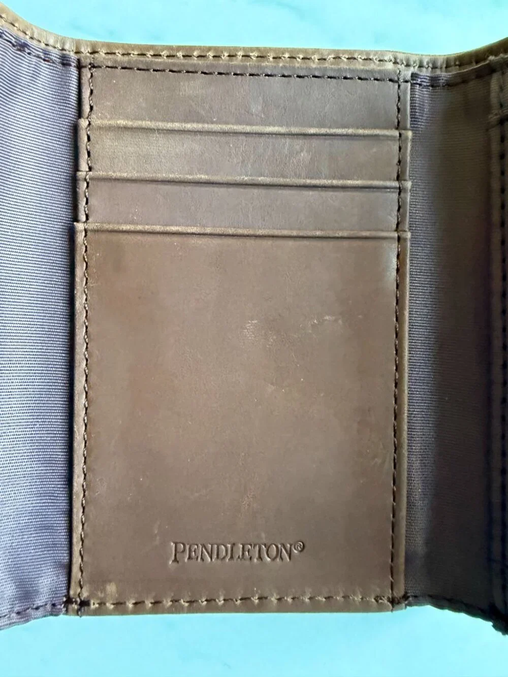 Pendleton leather/western pattern wallet